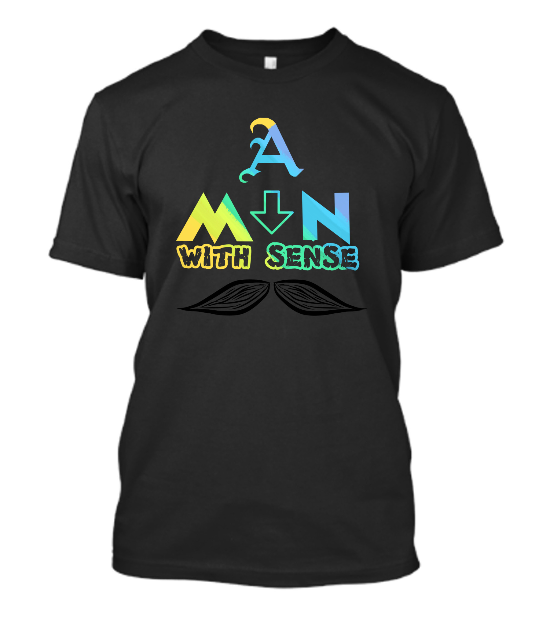A Man With Sense Moustache Arrow T-Shirt