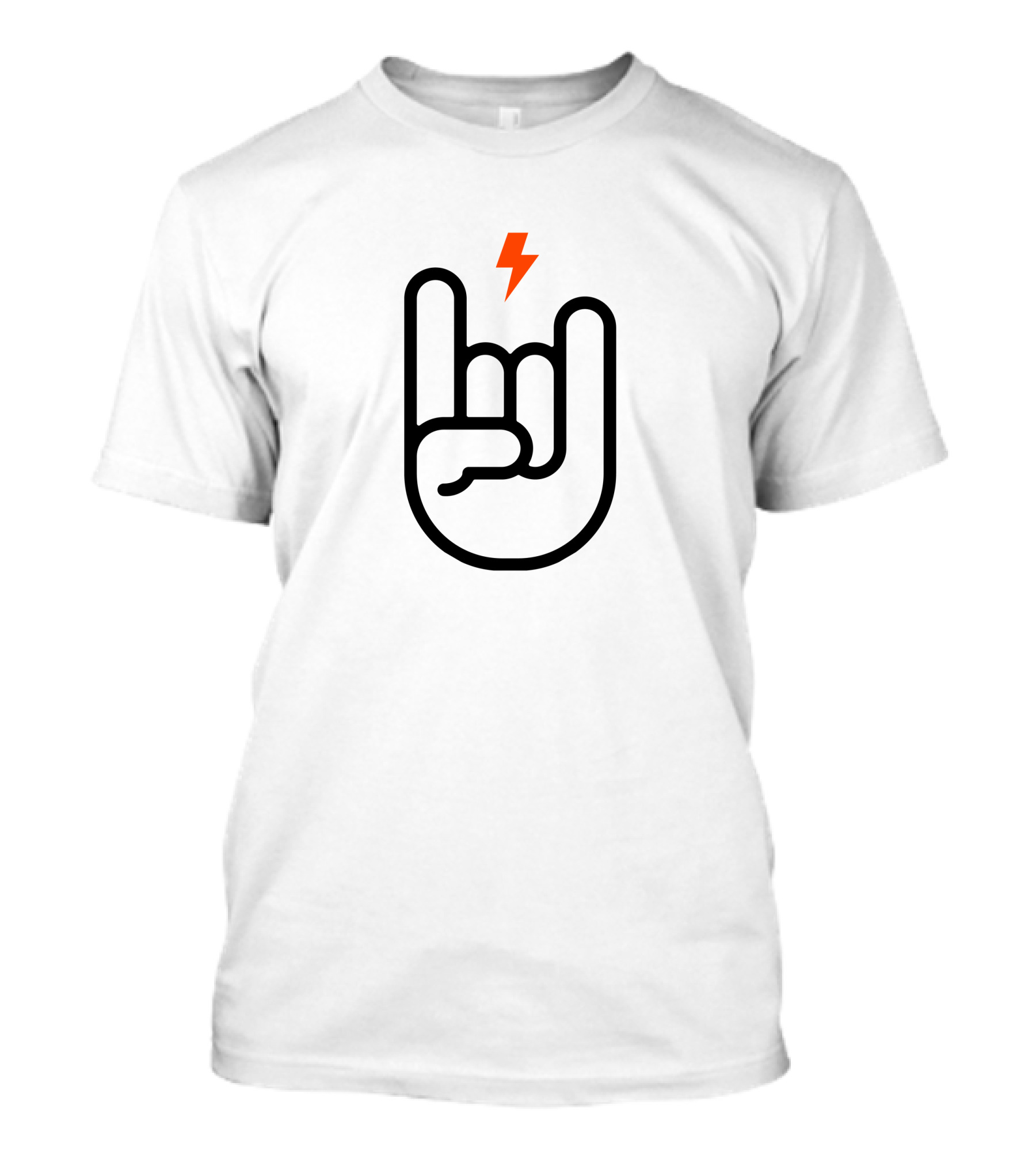 Devil Horn Hand Gesture Lightning Bolt T-Shirt