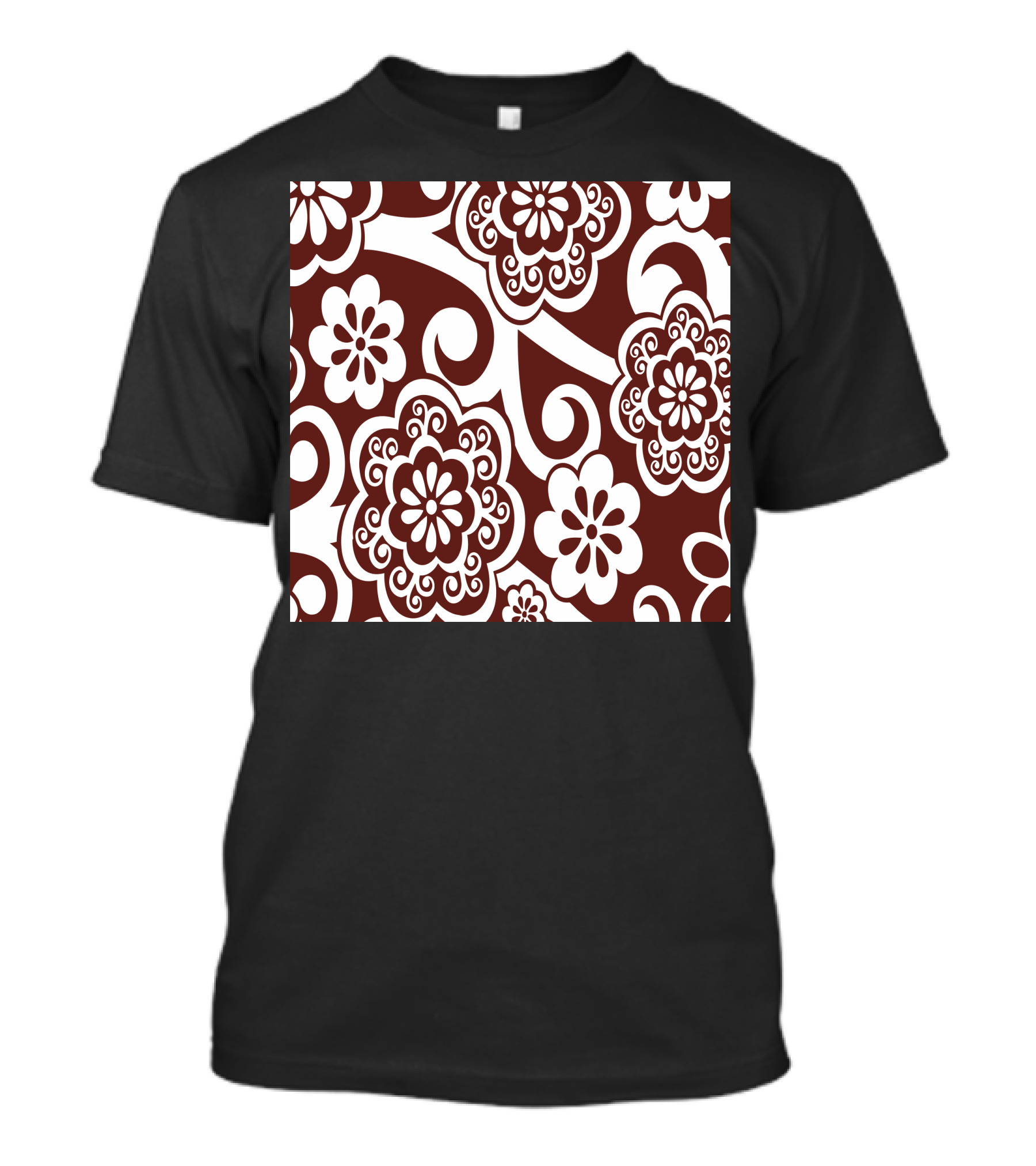 Ethnic Floral Patterns Swirl T-Shirt