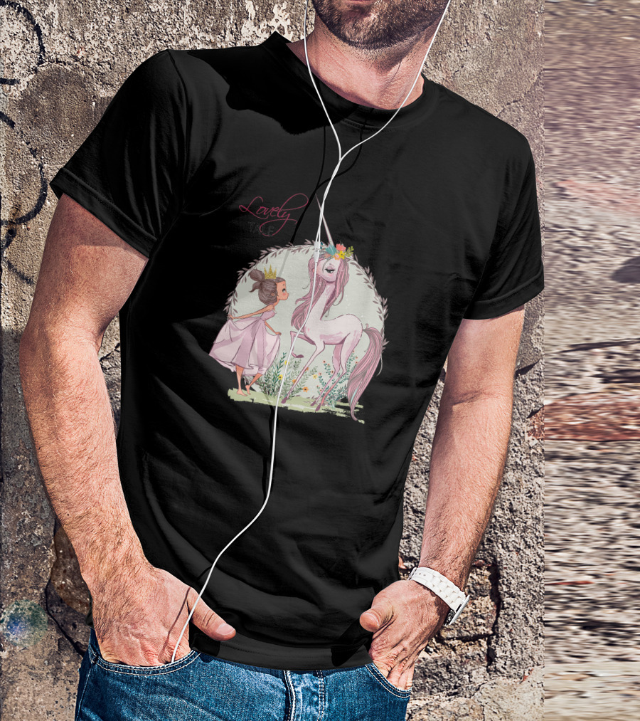 Lovely Fairy Tale Unicorn Princess T-Shirt