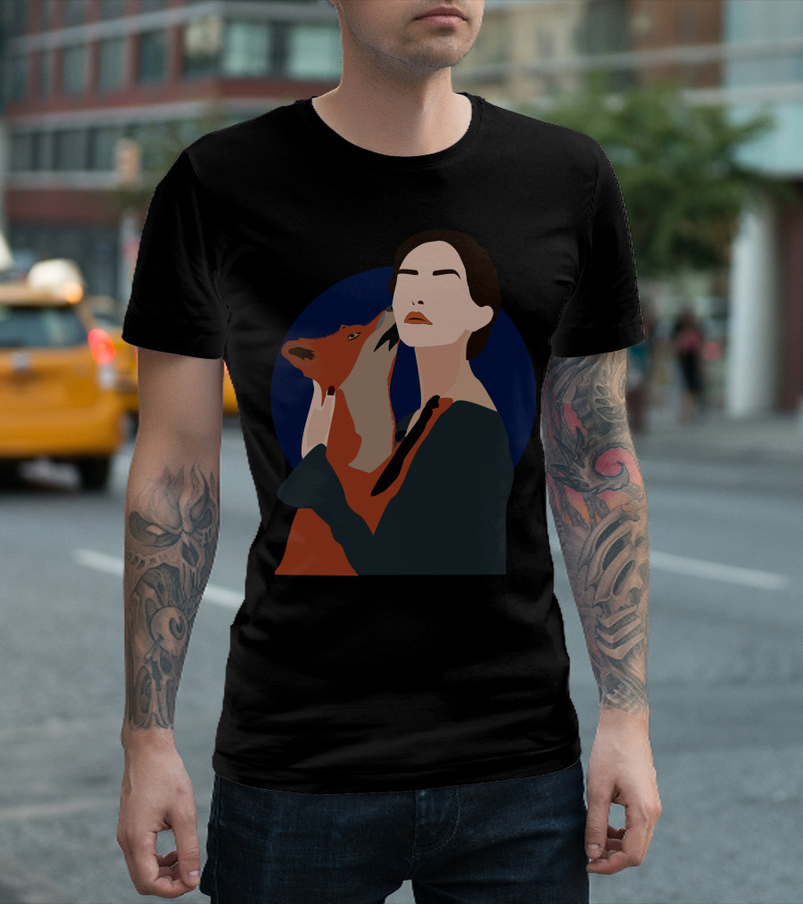 Fc Retro Style Woman And Fox T-Shirt