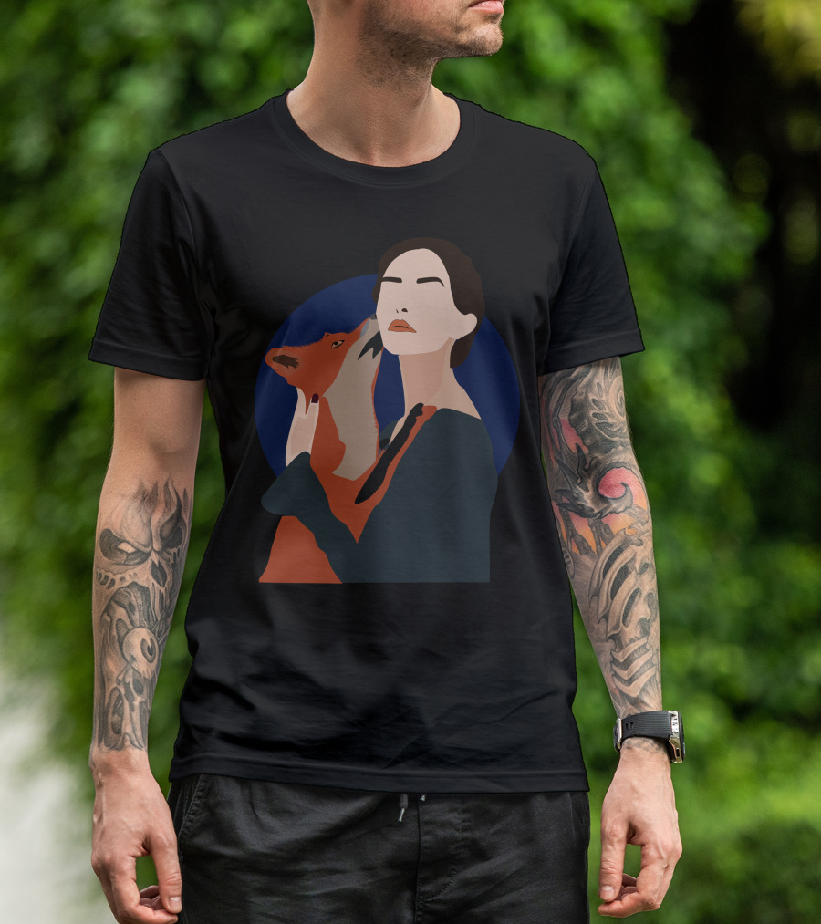 Fc Retro Style Woman And Fox T-Shirt