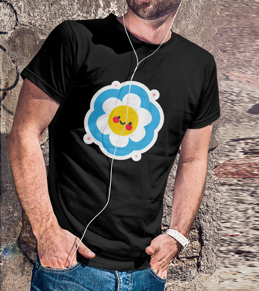 Flower Sun Smiley Face Blossom T-Shirt