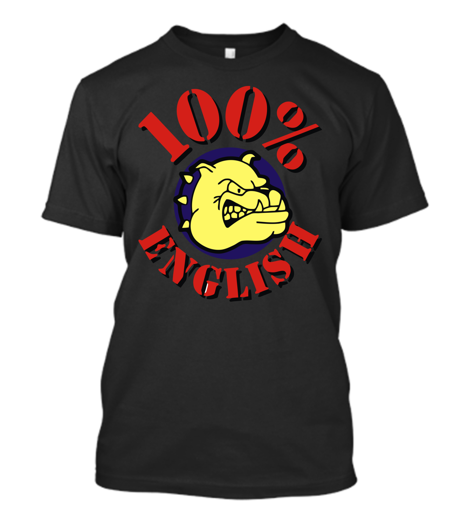 100% English British Bulldog T-Shirt