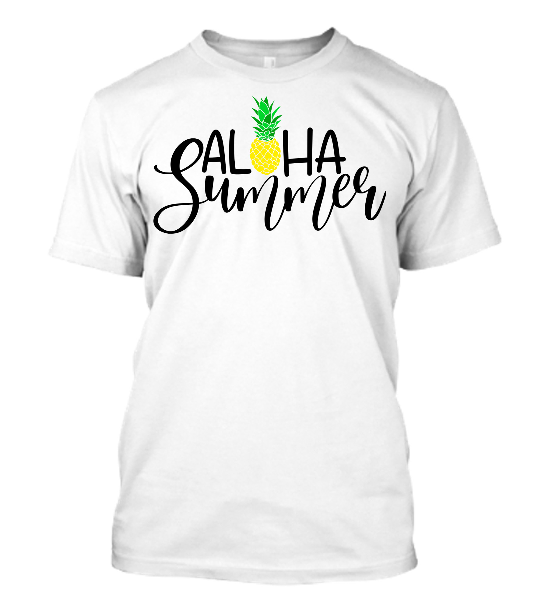 Aloha Summer Pineapple Logo Tropical Typography T-Shirt