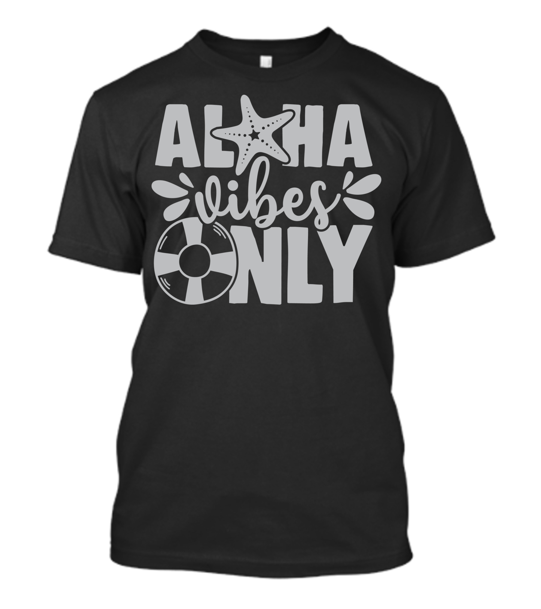 Aloha Vibes Only Starfish And Lifebuoy Elements T-Shirt