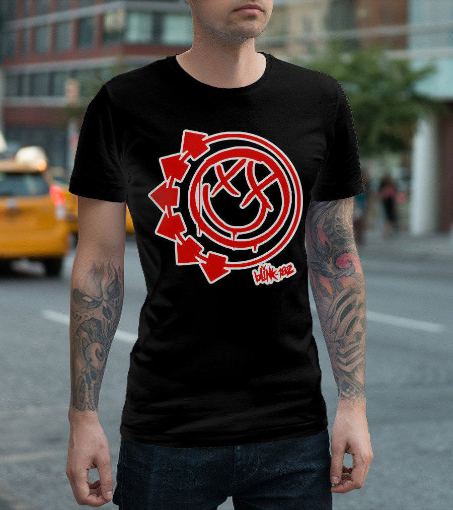 blink-182 Smile Logo with Arrows T-Shirt
