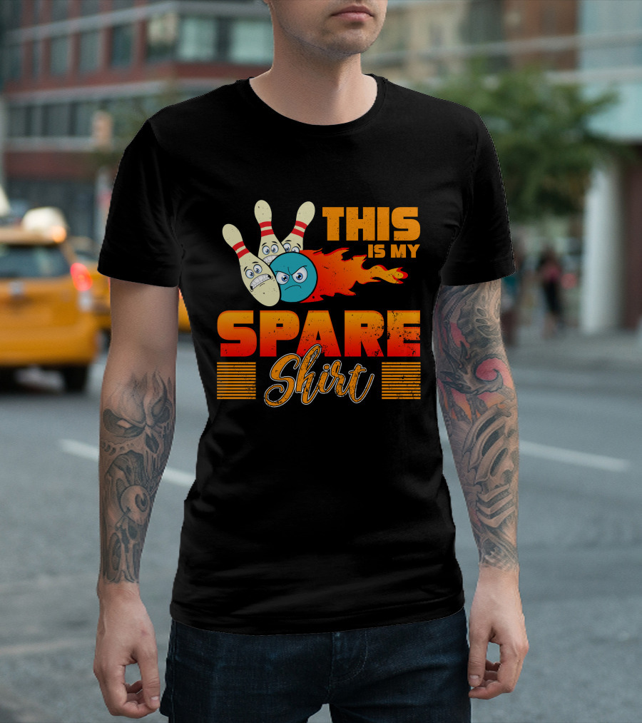 THIS IS MY SPARE SHIRT Bowling Party Bowler T-Shirt