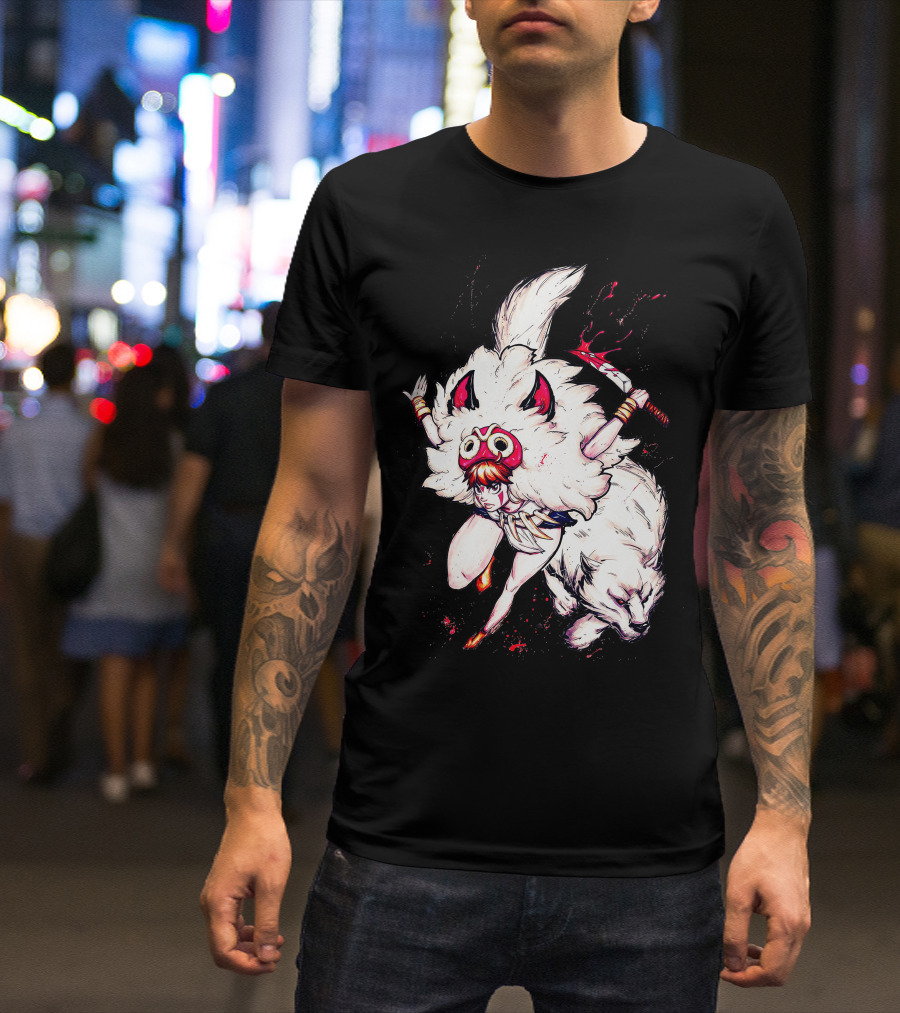 Bravery Girl Princess Mononoke Warrior Spirit T-Shirt