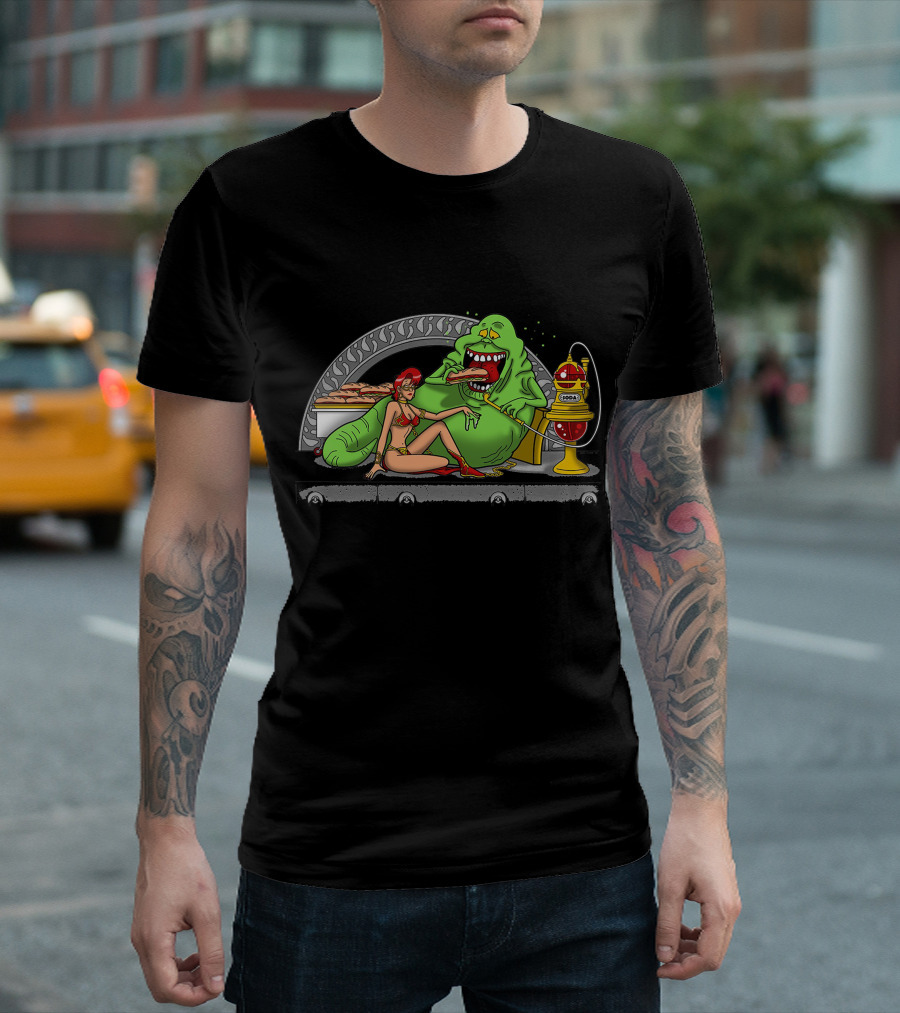 Enslimed: Slimer Hutt with Princess Leia and Hutt Palace Feast T-Shirt