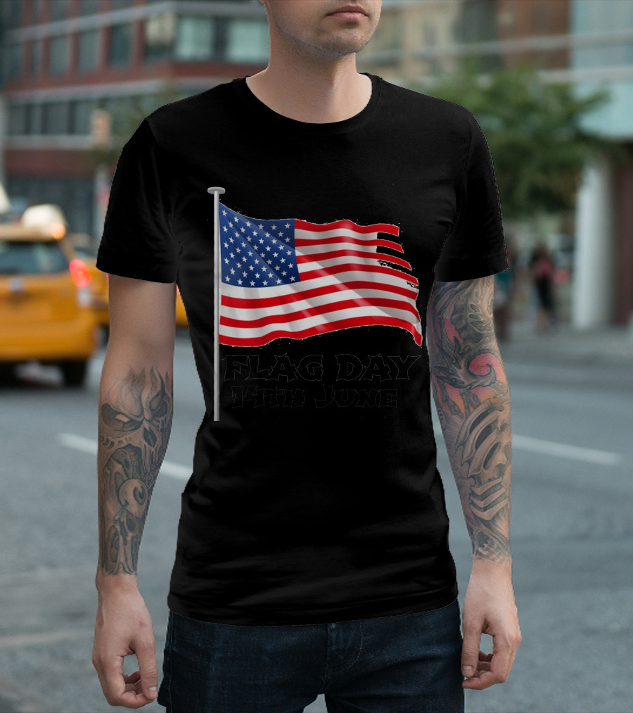 Flag Day 14th June USA Flag T-Shirt