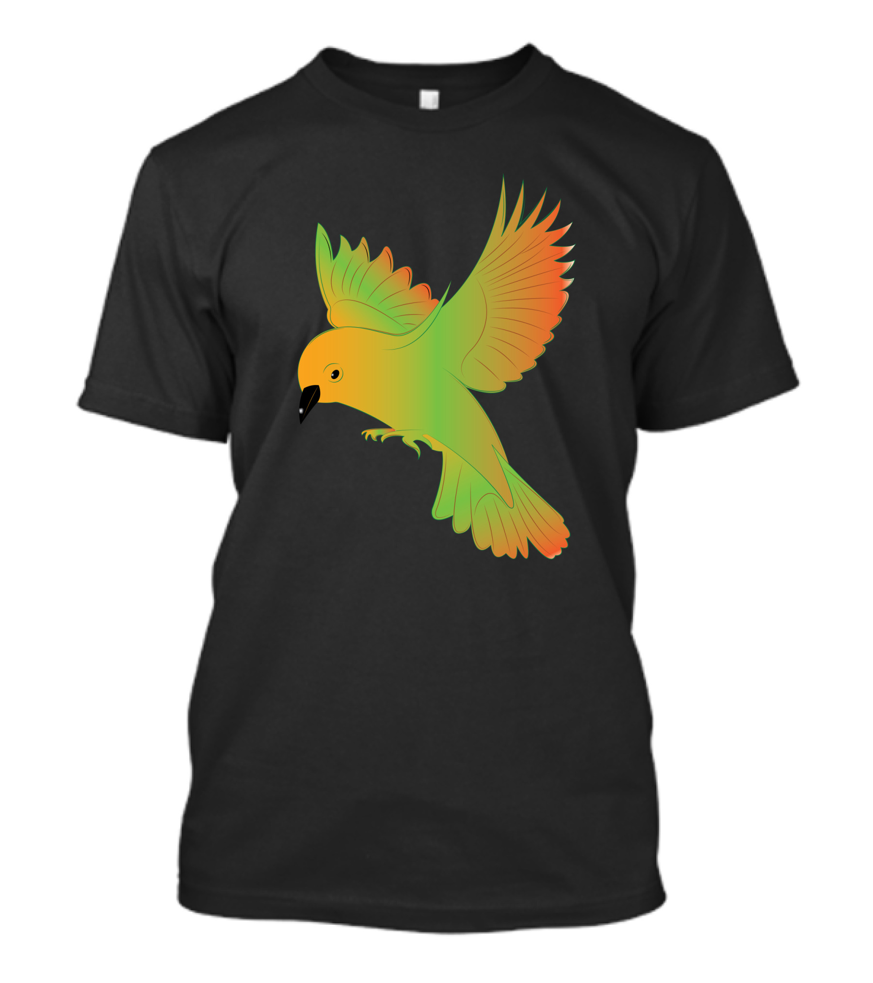 Flying Bird Gradient Wings Colorful Artistry T-Shirt