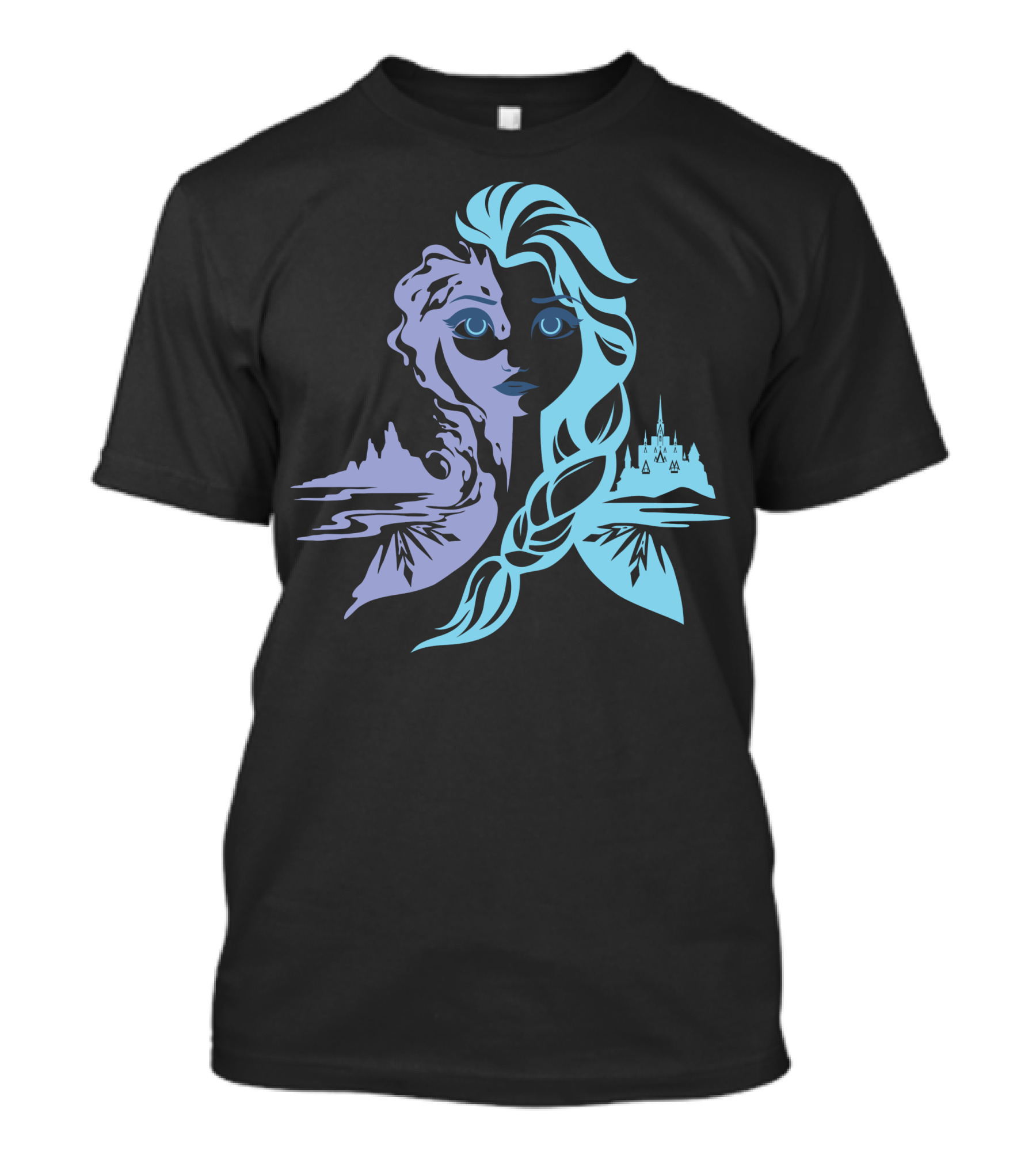 Frozen Elsa Ice Princess Dual Castle Landscape T-Shirt