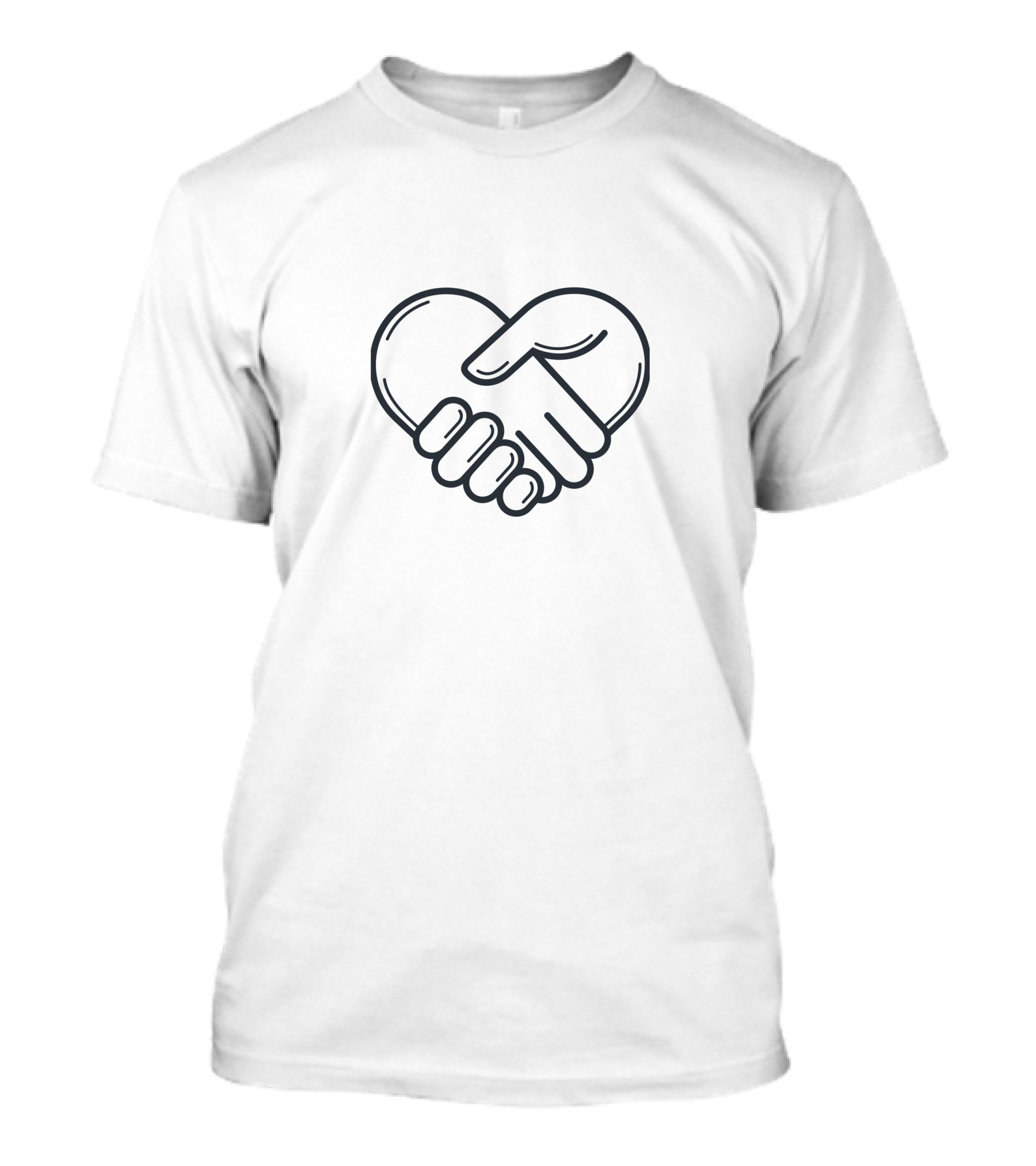 Handshake Heart Unity Gesture T-Shirt