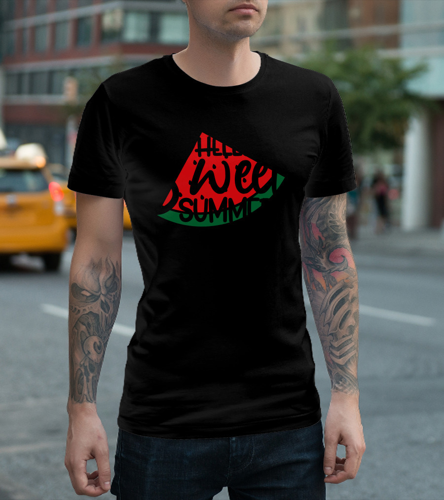 Hello Sweet Summer Watermelon Slice T-Shirt