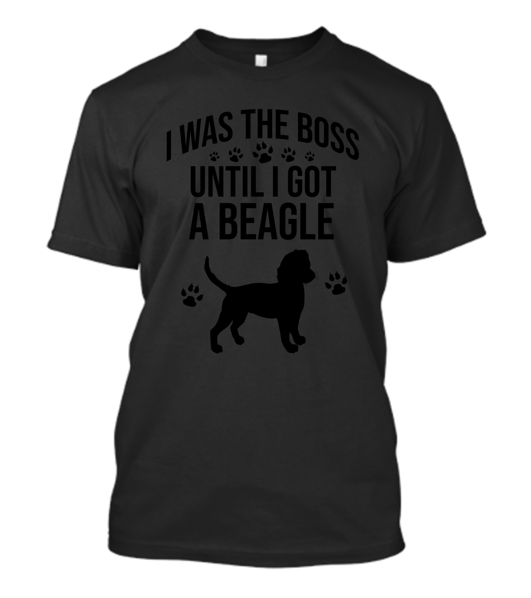 I Was The Boss Until I Got A Beagle Paw Prints T-Shirt
