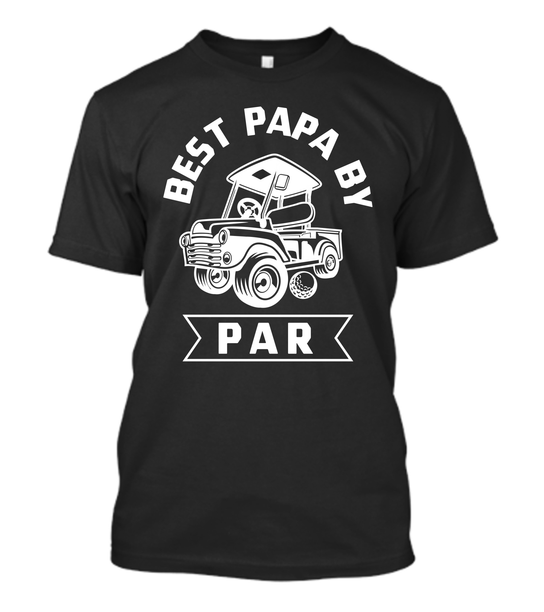 Best Papa By Par Funny Dad Golf Truck T-Shirt