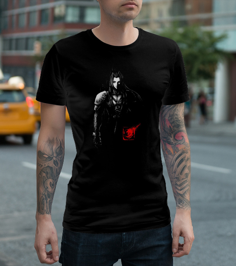 One Winged Angel Ink Sephiroth Fan Art Final Fantasy VII T-Shirt