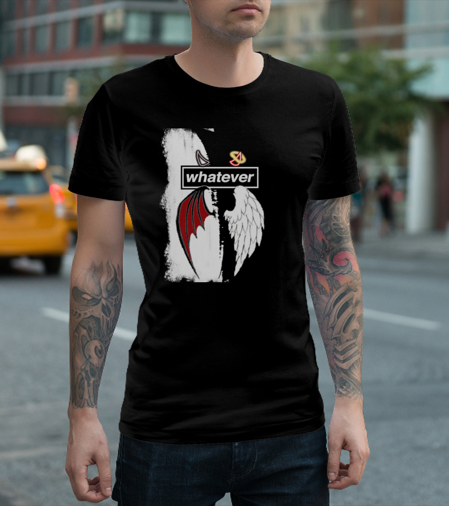Whatever Angel Devil Wings Yin Yang T-Shirt