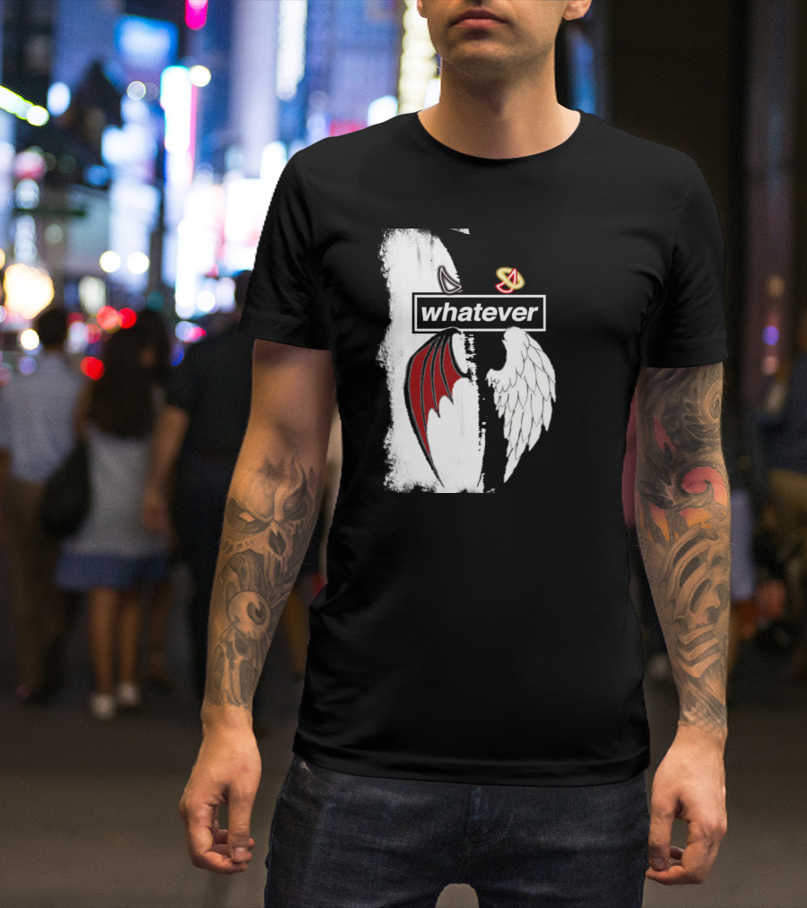 Whatever Angel Devil Wings Yin Yang T-Shirt