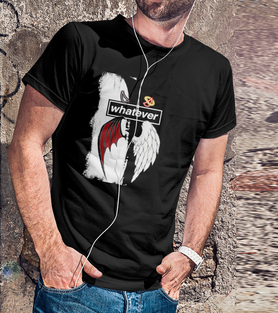 Whatever Angel Devil Wings Yin Yang T-Shirt