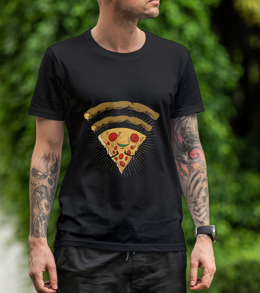 Pizza Signal WiFi Slice With Breadsticks T-Shirt