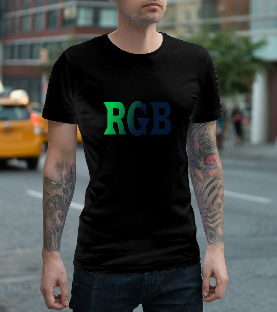 RGB Green to Blue Gradient T-Shirt