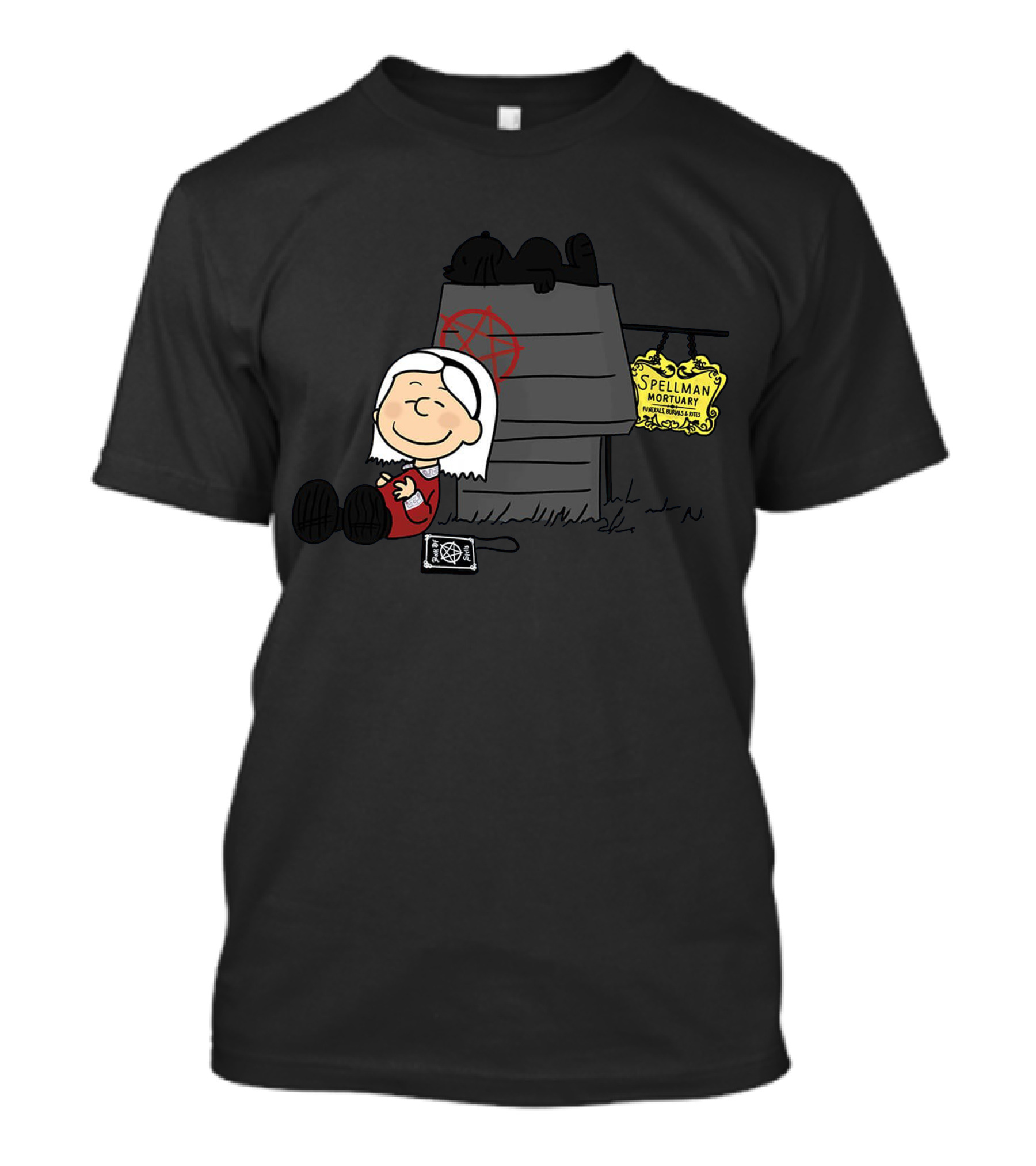 Sabrina Brown Spellman Mortuary Peanuts Mashup T-Shirt