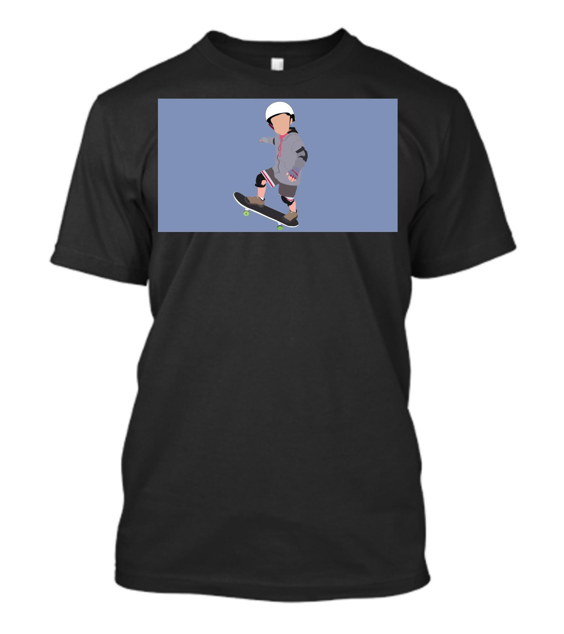Skateboard Kid In Helmet And Gear T-Shirt