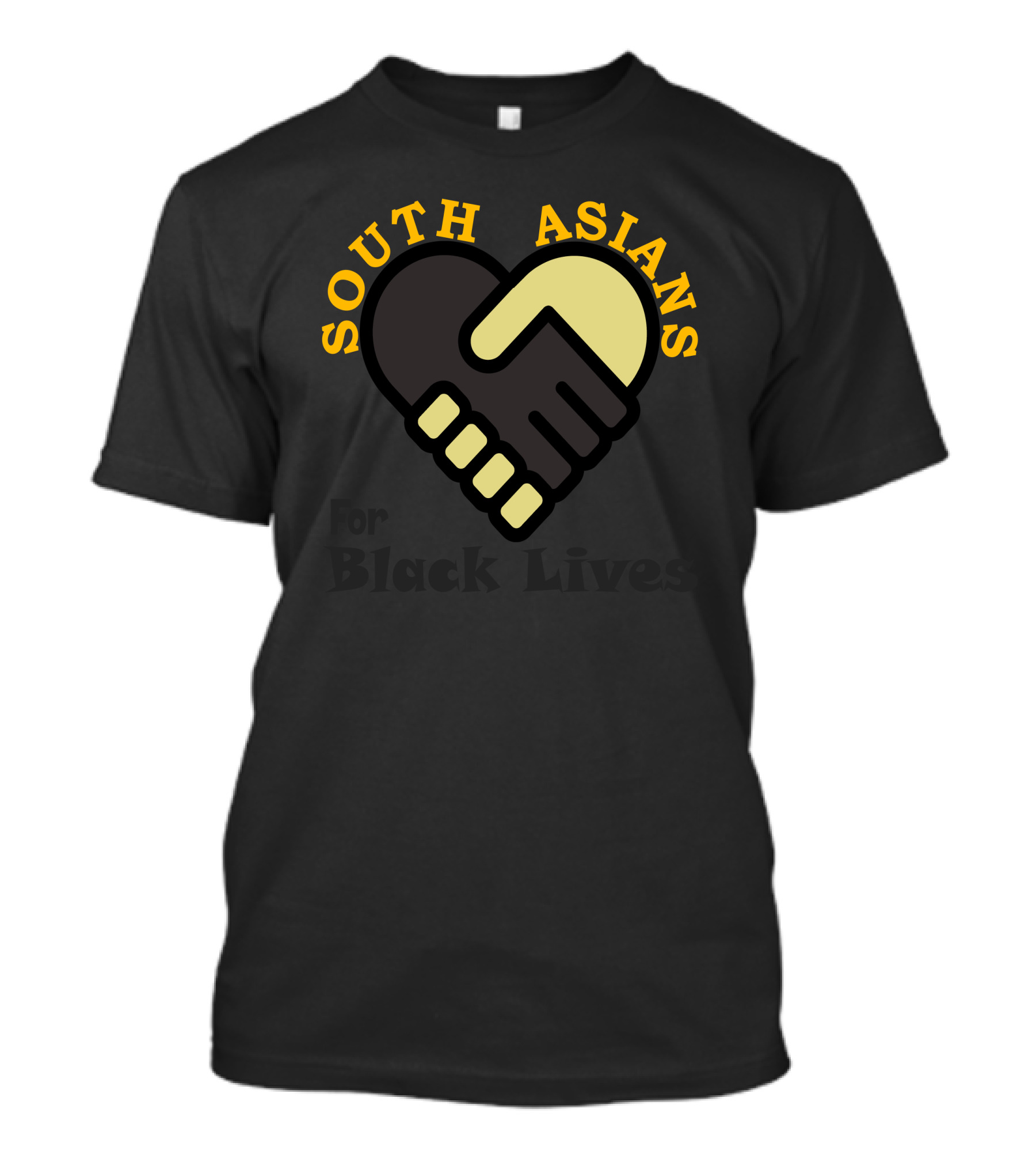 South Asians For Black Lives Unity Heart Handshake T-Shirt