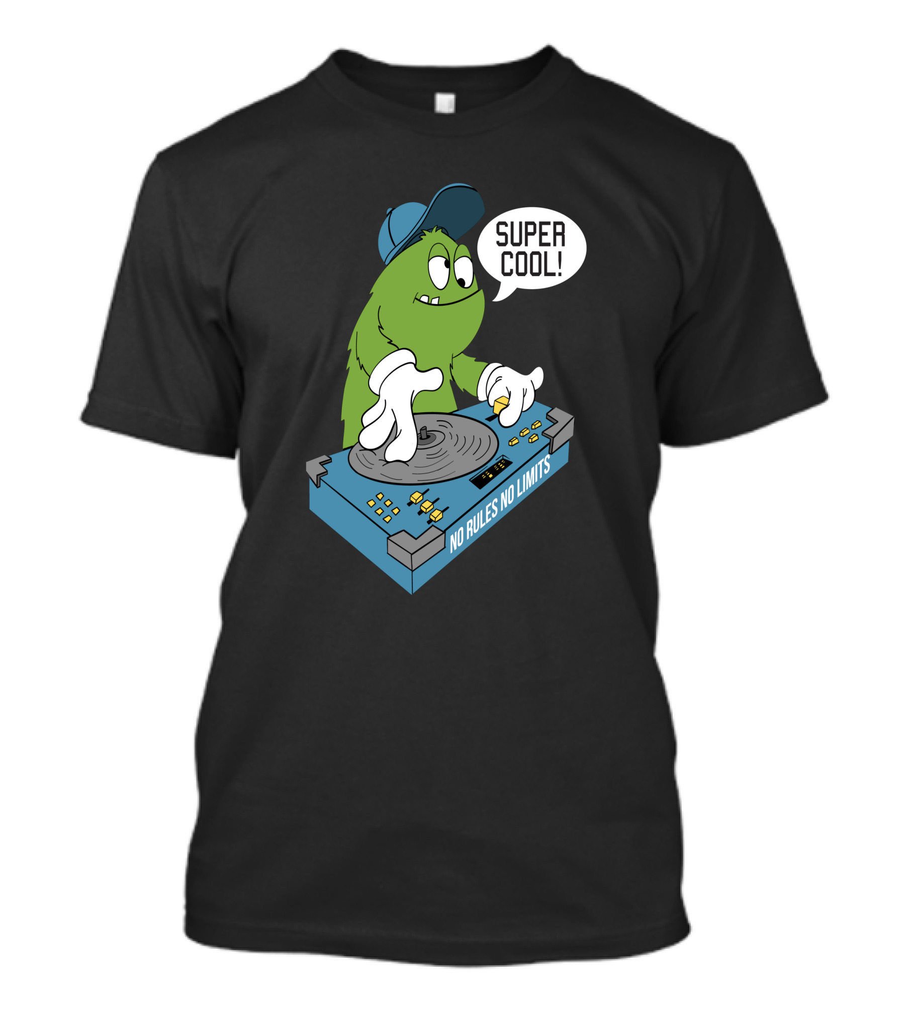 Super Cool Dj Monster No Rules No Limits T-Shirt