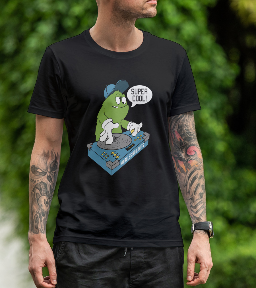 Super Cool Dj Monster No Rules No Limits T-Shirt