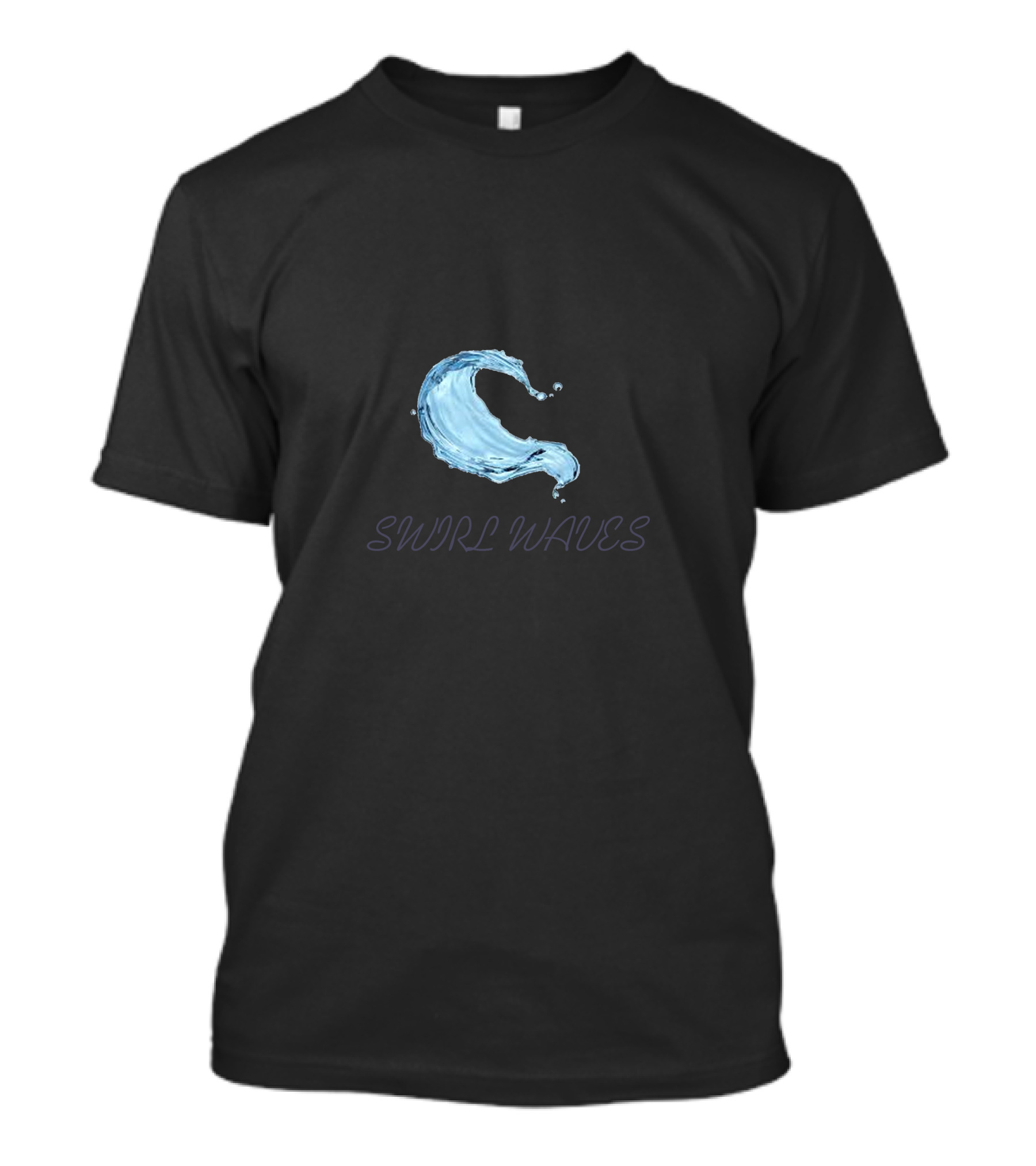 SWIRL WAVES Splashing Aqua Motion T-Shirt