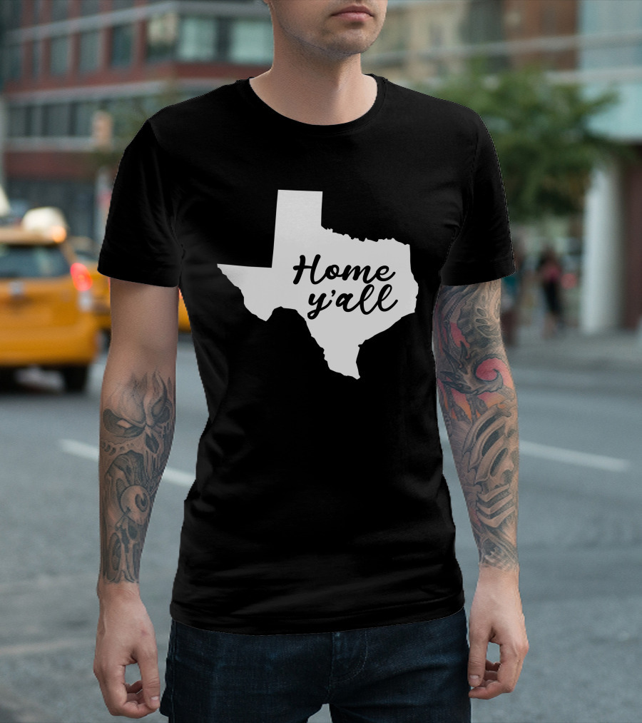 Texas Designs Texan Cowboy Cowgirl Lone Star State Home Y'all T-Shirt