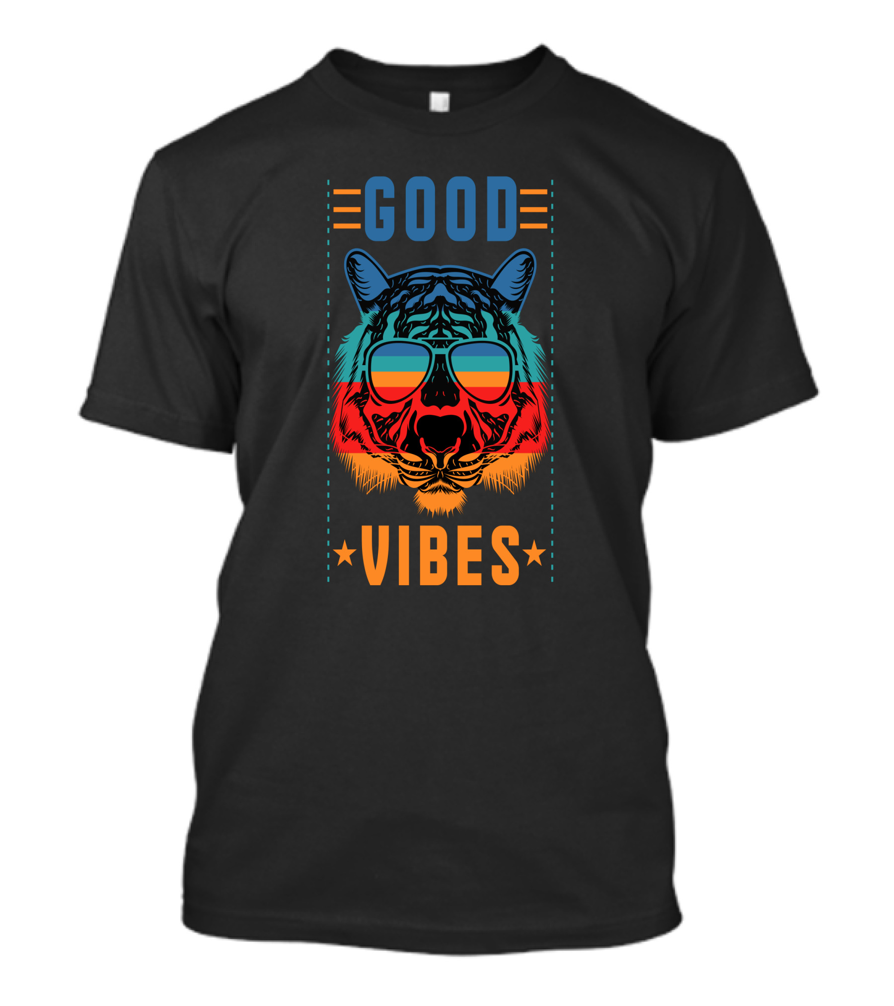 GOOD VIBES Tiger Sunglasses T-Shirt