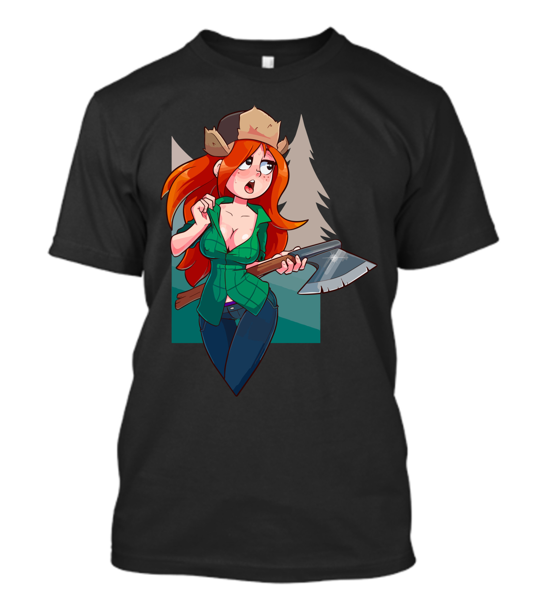Wendy Gravity Falls Lumberjack Ax Hat T-Shirt