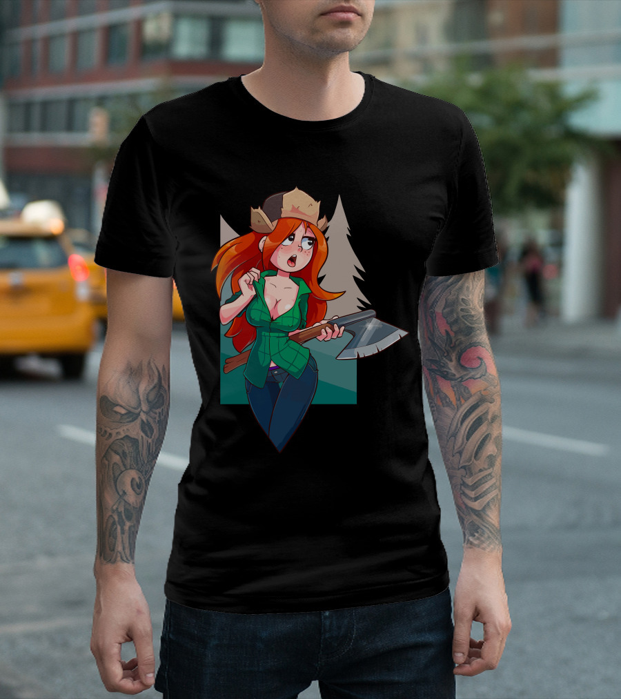 Wendy Gravity Falls Lumberjack Ax Hat T-Shirt