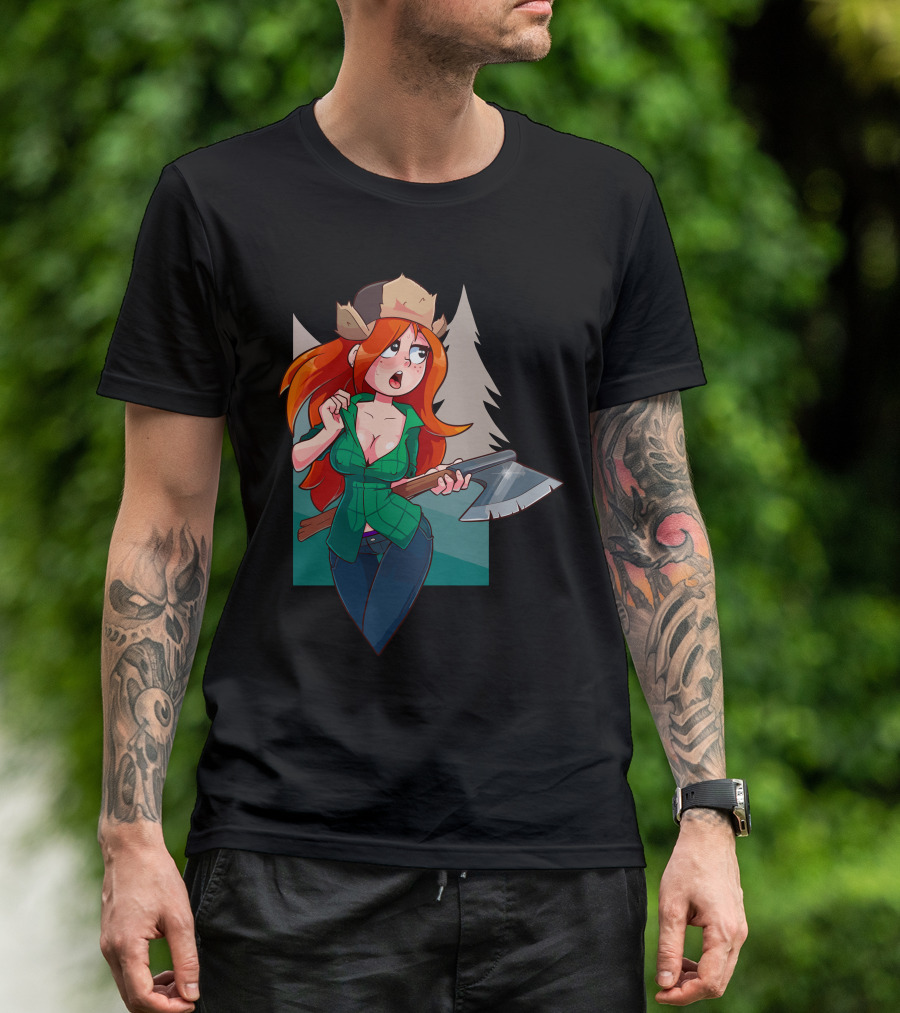 Wendy Gravity Falls Lumberjack Ax Hat T-Shirt
