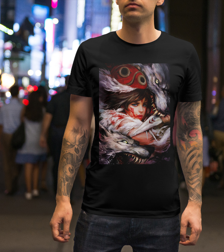 Princess Mononoke Wolf Girl Anime T-Shirt