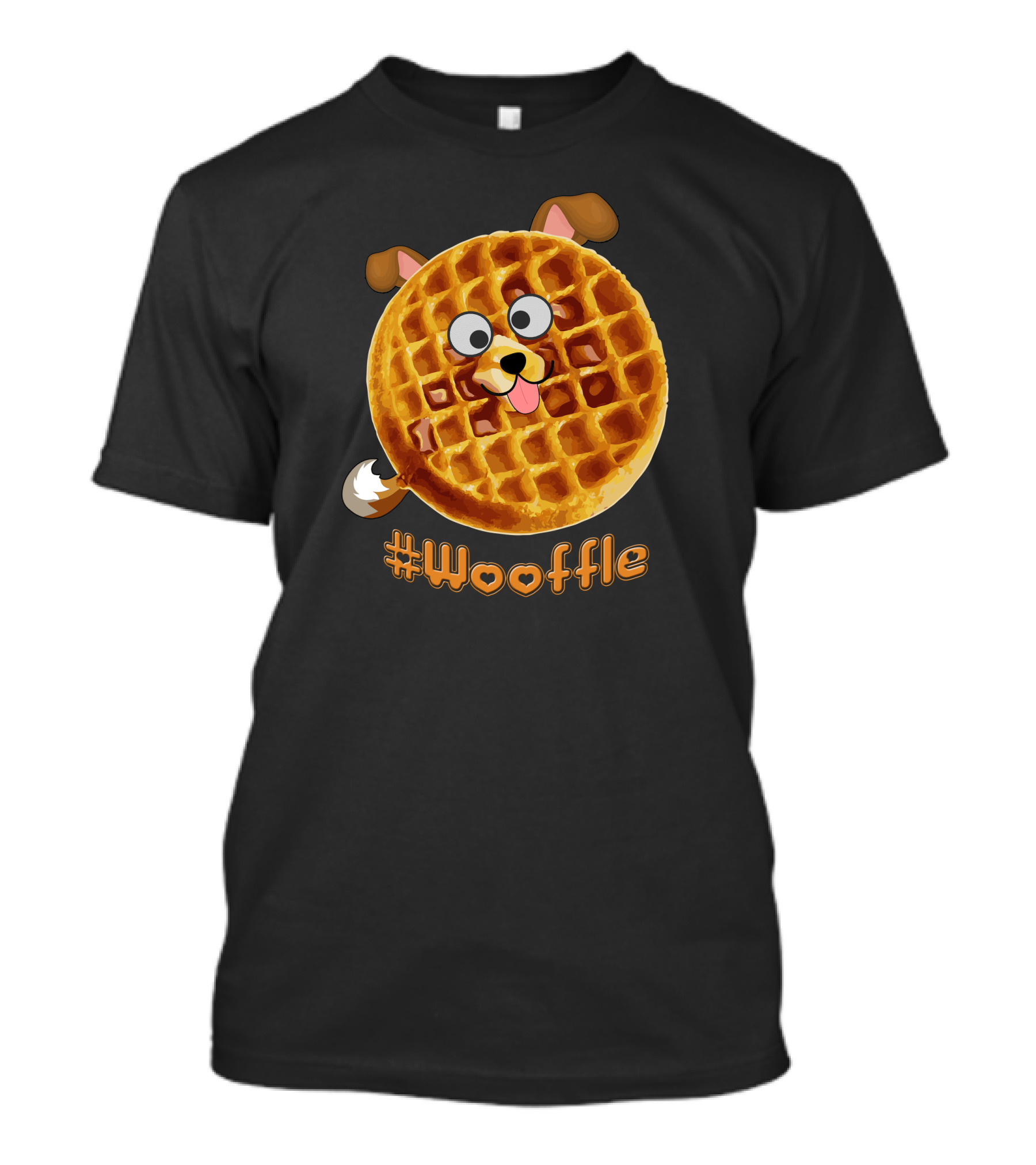 Wooffle Waffle Dog Face With Ears And Tail T-Shirt