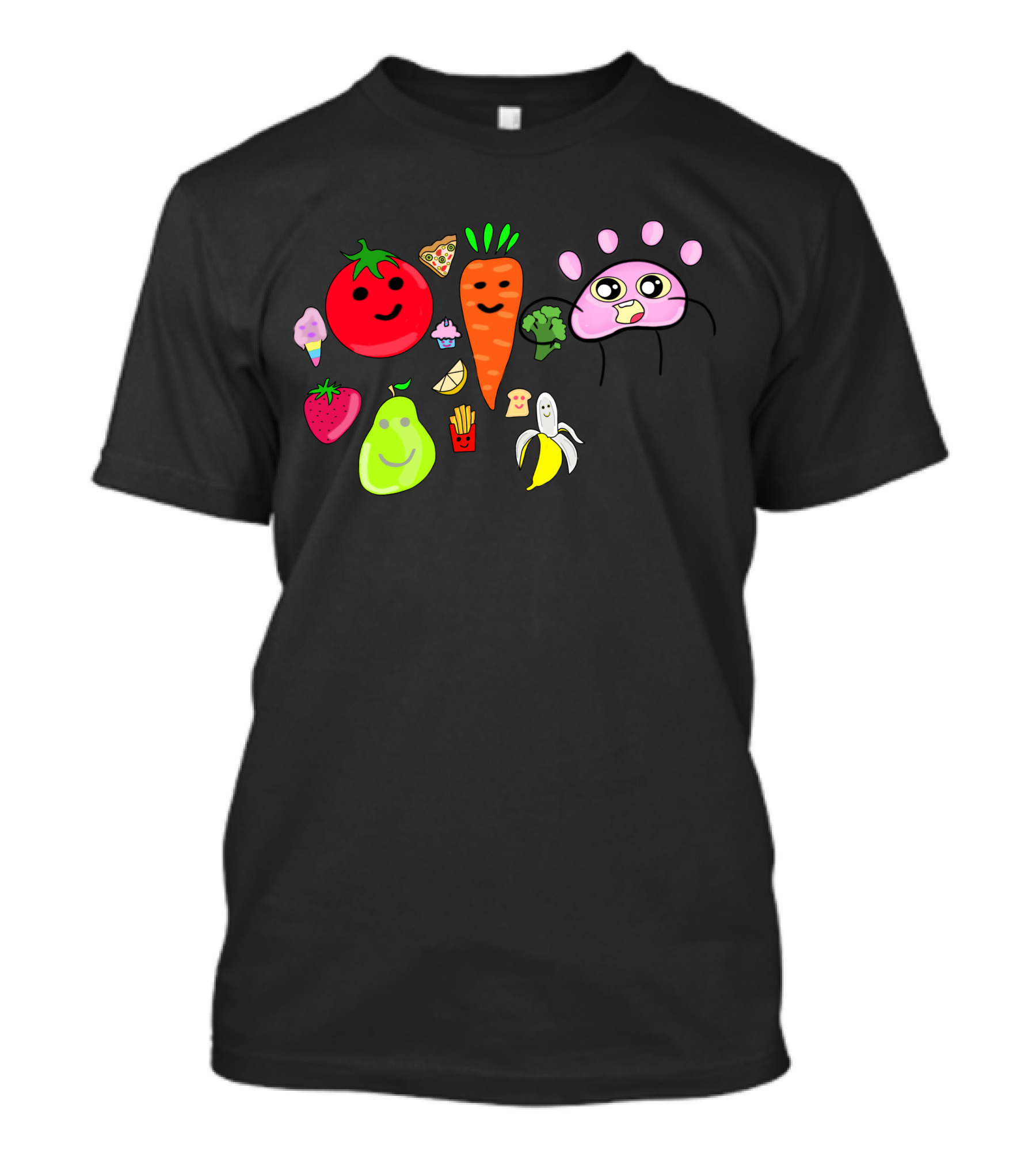 World Food Safety Day Cute Food Friends And Cartoon Faces T-Shirt