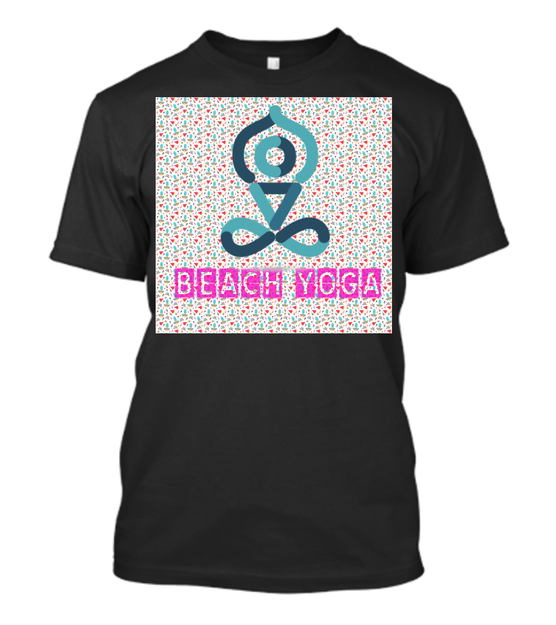 Beach Yoga Fitness Icon T-Shirt