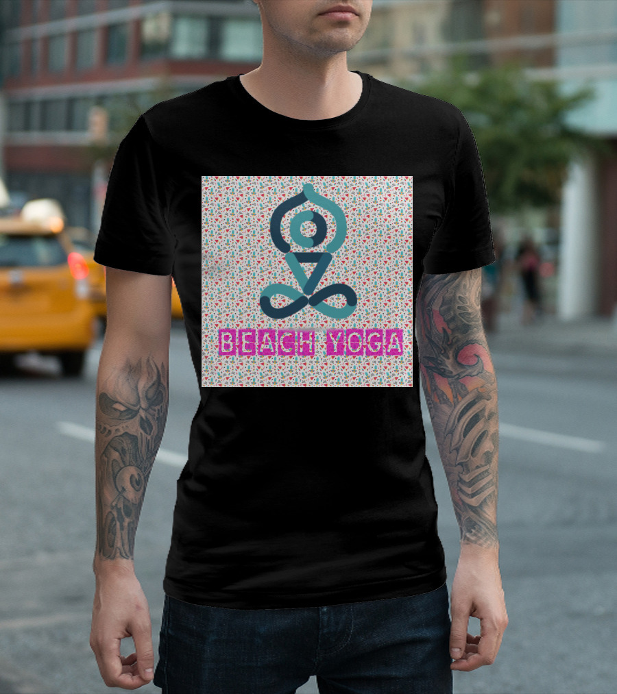 Beach Yoga Fitness Icon T-Shirt