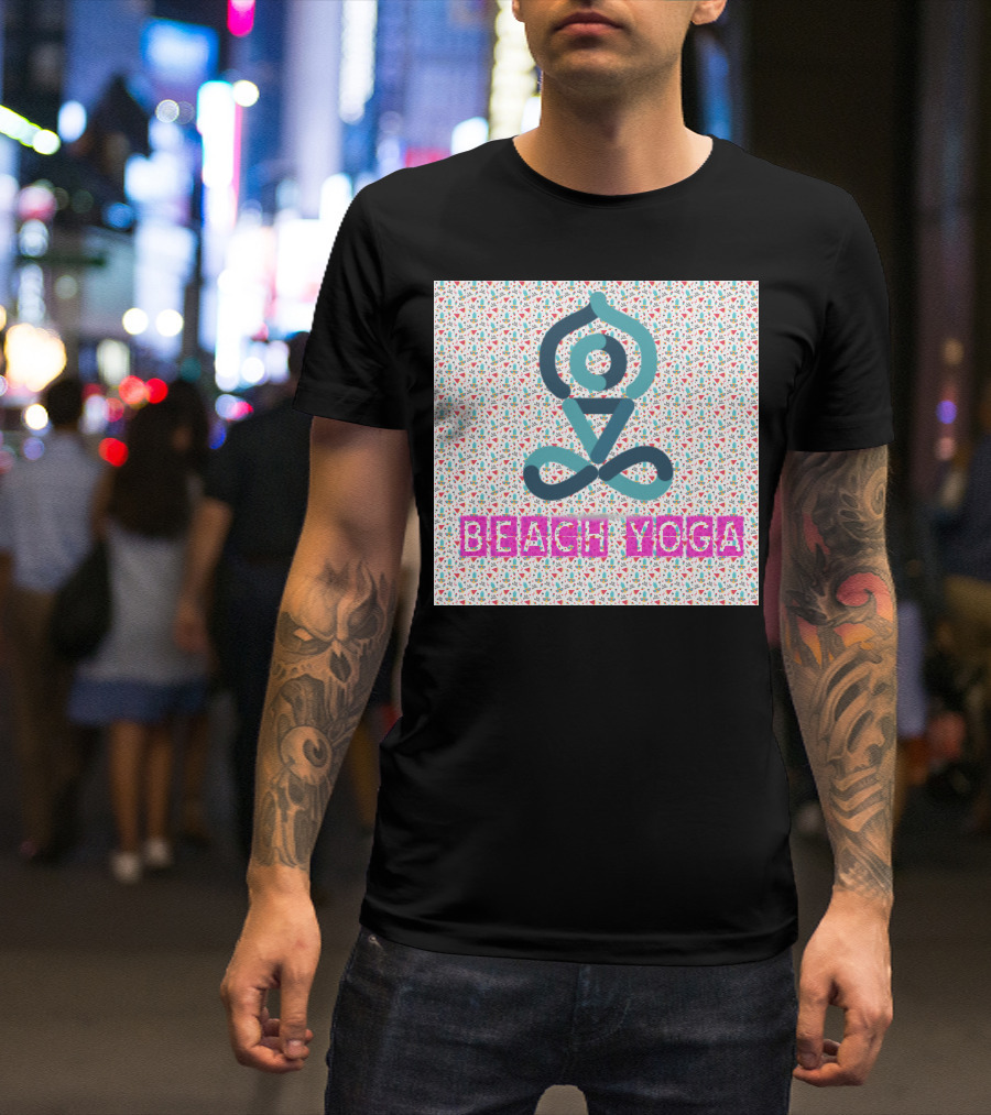 Beach Yoga Fitness Icon T-Shirt