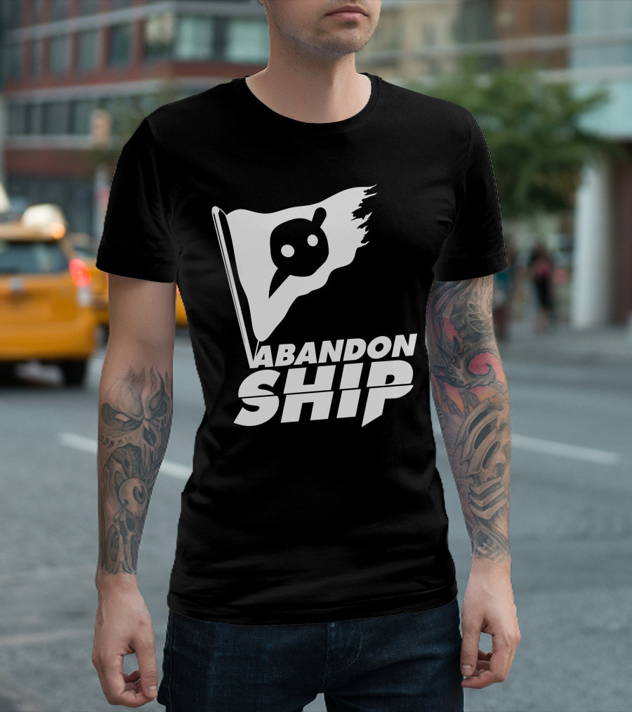 Abandon Ship Distressed Flag T-Shirt