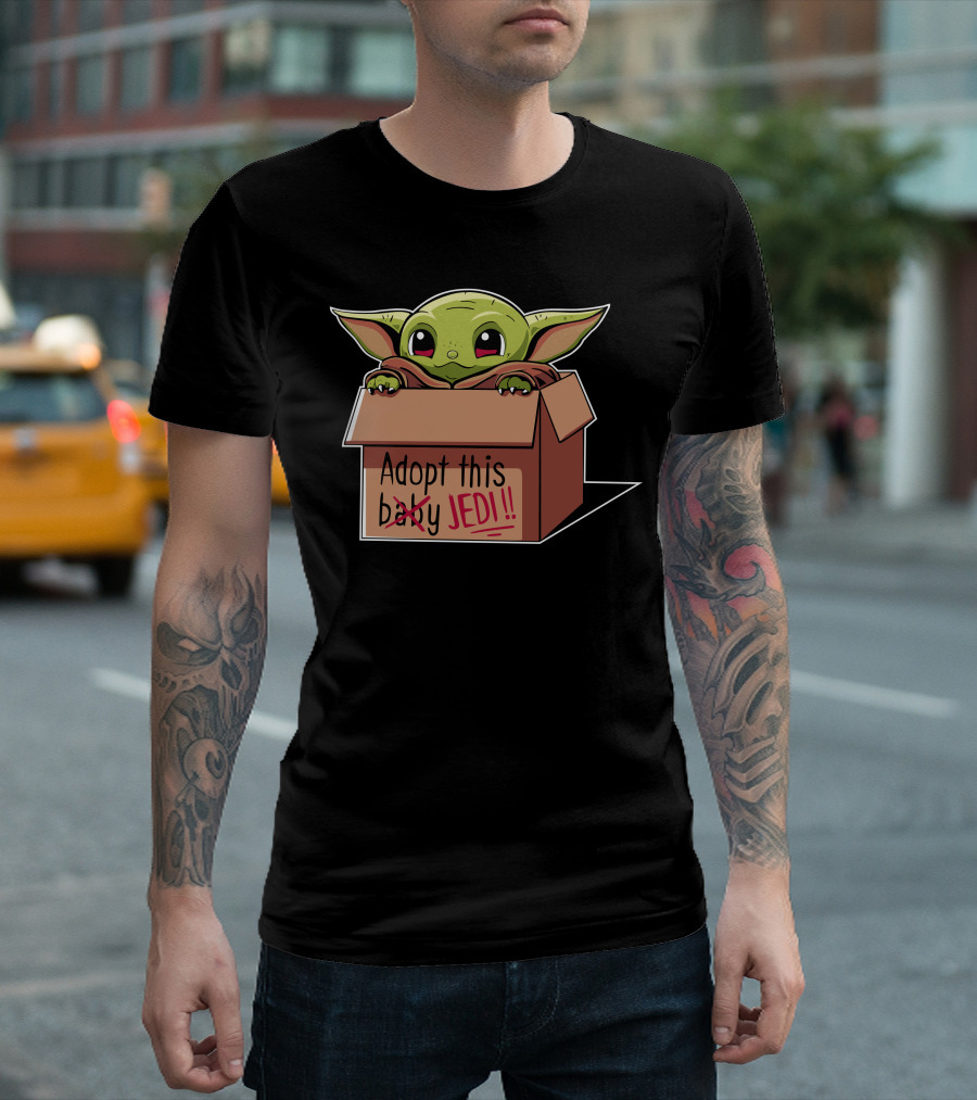 Adopt This Baby Jedi in Box Iconic Star Wars T-Shirt