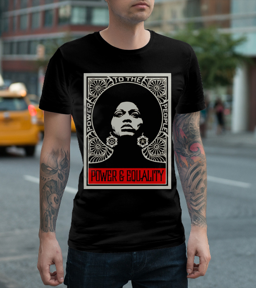Power To The People Afro Black Power And Equality T-Shirt