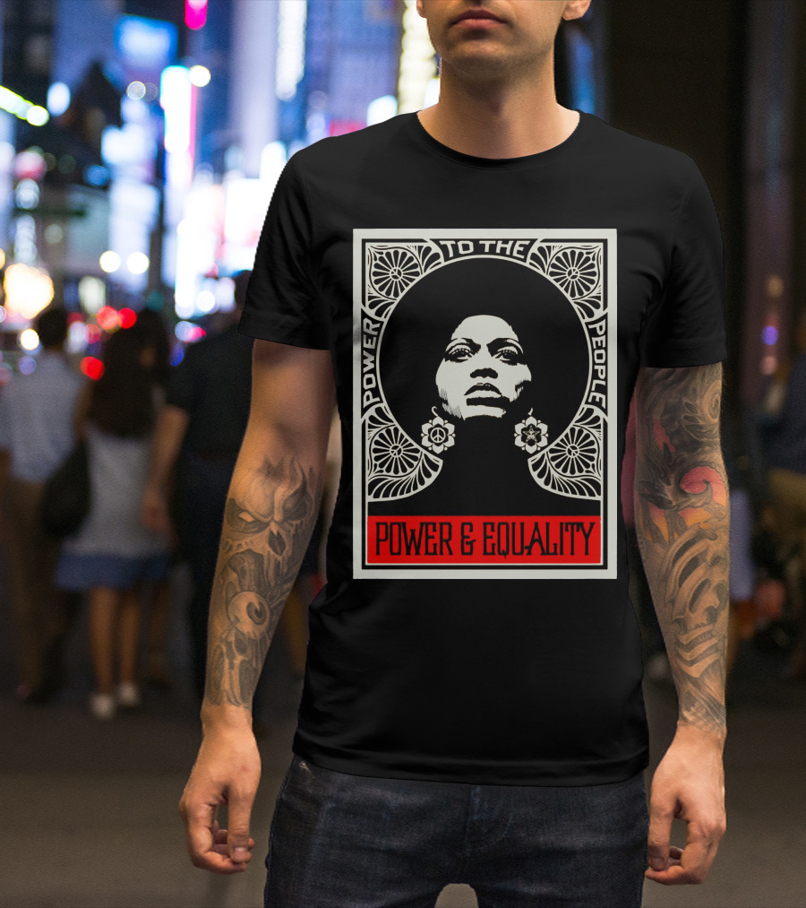 Power To The People Afro Black Power And Equality T-Shirt