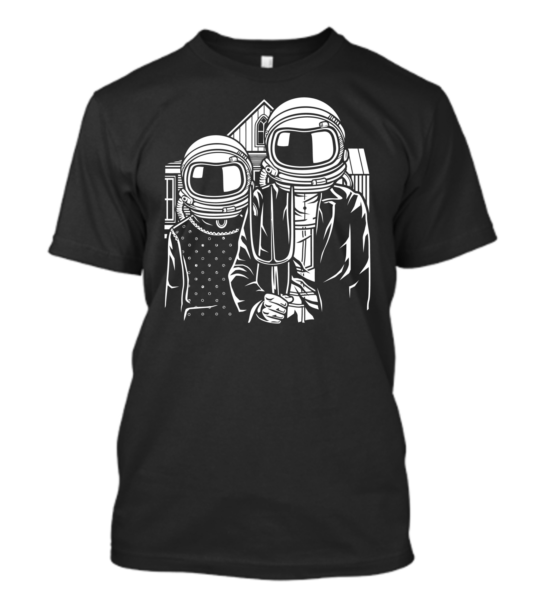 American Gothic Astronauts T-Shirt