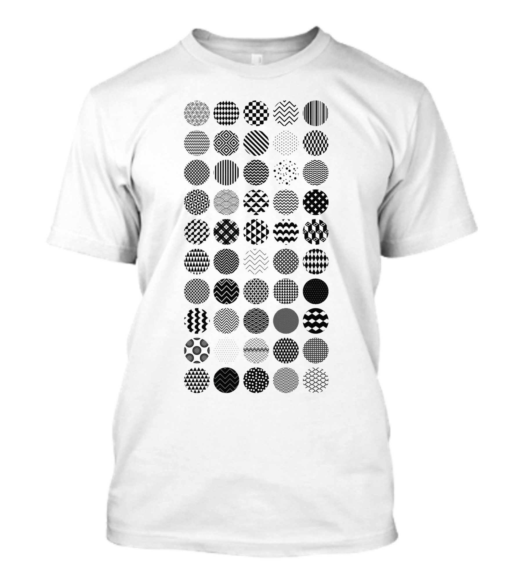 Artistic Geometric Patterns Circles Collection T-Shirt